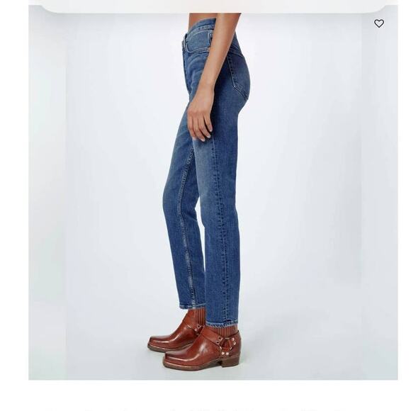 RE/DONE 70's High Rise Ankle Crop Jeans in Midnight Blue Size 26 NWT - Picture 3 of 12